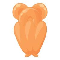 arancia Palloncino scimmia icona cartone animato vettore. animale giocattolo vettore