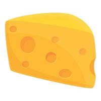 formaggio vitamina icona, cartone animato stile vettore