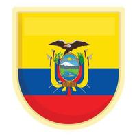 ecuador emblema icona cartone animato vettore. viaggio cultura vettore