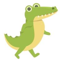 a piedi alligatore icona cartone animato vettore. carino animale vettore