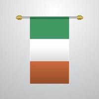 Irlanda sospeso bandiera vettore