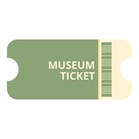 verde Museo biglietto icona cartone animato vettore. film passaggio vettore