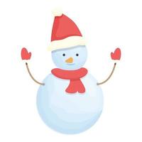 vacanza carino palla di neve icona cartone animato vettore. neve Natale vettore