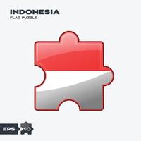 Indonesia bandiera puzzle vettore