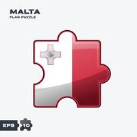 Malta bandiera puzzle vettore