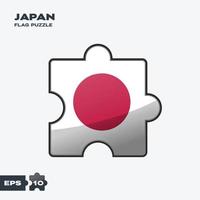 Giappone bandiera puzzle vettore