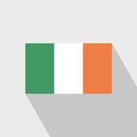 Irlanda bandiera lungo ombra design vettore