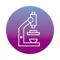 icona di stile blocco laboratorio microscopio vettore