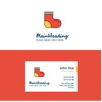 piatto calzini logo e visitare carta modello busienss concetto logo design vettore