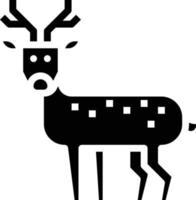 cervo animale foresta mulo Giappone - solido icona vettore