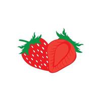 fragola frutta icona logo, vettore design