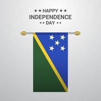 Salomone isole indipendenza giorno sospeso bandiera sfondo vettore