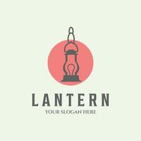 illuminazione lanterna Vintage ▾ design minimalista illustrazione logo Festival vettore