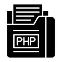 stile icona file php vettore