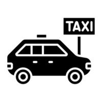 Taxi fermare icona stile vettore