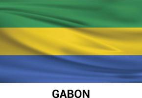 Gabon bandiera design vettore