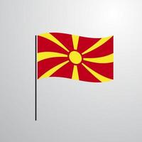 macedonia agitando bandiera vettore