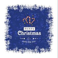Natale carta design con elegante design e blu sfondo vettore
