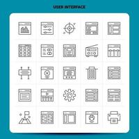 schema 25 utente interfaccia icona impostato vettore linea stile design nero icone impostato lineare pittogramma imballare ragnatela e mobile attività commerciale idee design vettore illustrazione