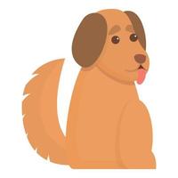 giocoso cane posa icona, cartone animato stile vettore