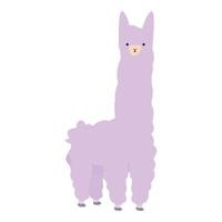 carino lama icona cartone animato vettore. alpaca Perù vettore