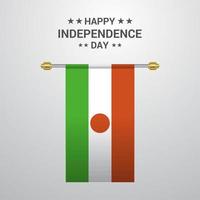 Niger indipendenza giorno sospeso bandiera sfondo vettore