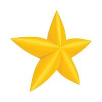 giallo stella icona nel cartone animato stile vettore