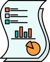 revisione analitica attività commerciale dati marketing carta rapporto piatto colore icona vettore icona bandiera modello