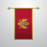 montenegro sospeso bandiera vettore