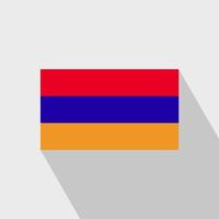 Armenia bandiera lungo ombra design vettore