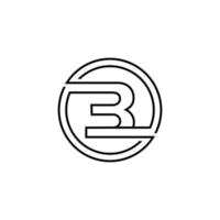 tre logo disegno, numero 3 logo. linea stile vettore design Immagine