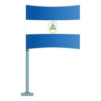 Nicaragua bandiera icona cartone animato vettore. nazionale giorno vettore