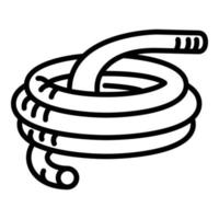 piscina tubo flessibile icona, schema stile vettore
