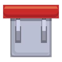 rosso interruttore interruttore icona, cartone animato stile vettore