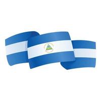 Nicaragua nastro icona cartone animato vettore. bandiera indipendenza vettore