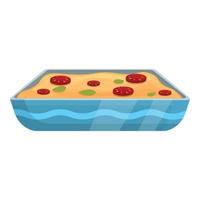stufa Lasagna icona cartone animato vettore. lasagne illustrazione vettore