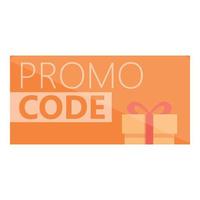 regalo scatola promo codice icona cartone animato vettore. promozione sconto vettore