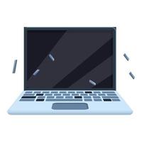 tastiera il computer portatile riparazione icona, cartone animato stile vettore