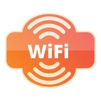 bar Wi-Fi zona icona, cartone animato stile vettore