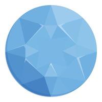 blu forma icona cartone animato vettore. gemma pietra vettore