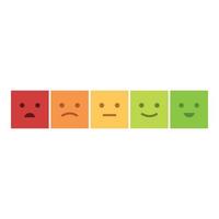 emoji risposta scala icona cartone animato vettore. cliente soddisfazione vettore