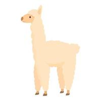 lama icona cartone animato vettore. carino alpaca vettore