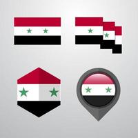 Siria bandiera design impostato vettore