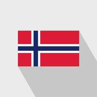 Norvegia bandiera lungo ombra design vettore