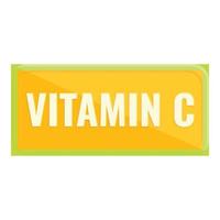 vitamina c nutriente icona, cartone animato stile vettore