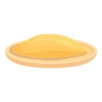 giallo asiatico cibo icona cartone animato vettore. Giappone piatto vettore