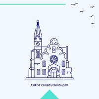 Cristo Chiesa windhoek orizzonte vettore illustrazione