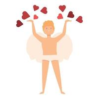 San Valentino Cupido icona cartone animato vettore. amore giorno vettore