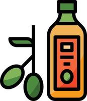 oliva olio dieta nutrizione - pieno schema icona vettore