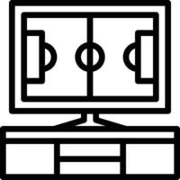 calcio tv sport canale divertimento - schema icona vettore